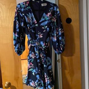 Eliza J dress. Size 6.  Navy with beautiful floral print.